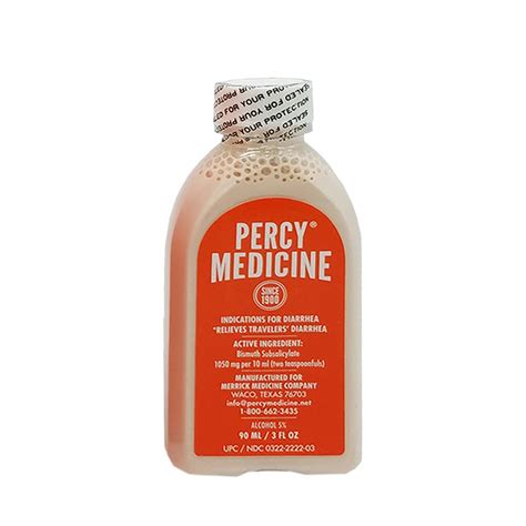 Percy Medicine: Relief for Diarrhea & Upset Stomach | 3 FL Oz Bottle