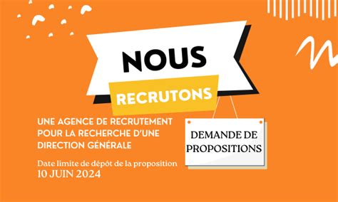 Demande De Propositions Une Agence De Recrutement Pour La Recherche D