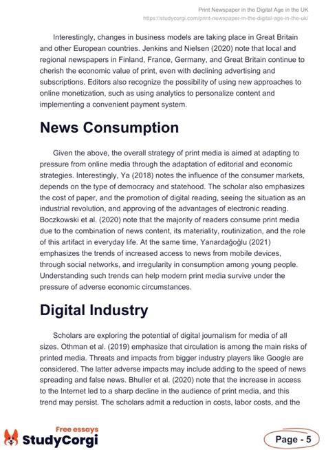 Print Newspaper In The Digital Age In The Uk Free Essay Example