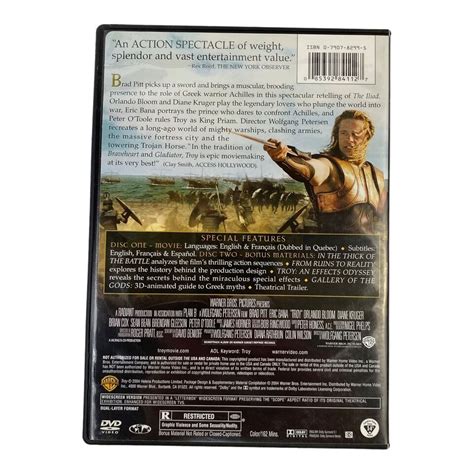 Troy Disc Dvd Widescreen War Adventure Brad Pitt Eric