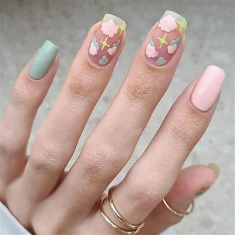 Trendy 28 Cloud Nails Designs You Mustnt Miss In 2024