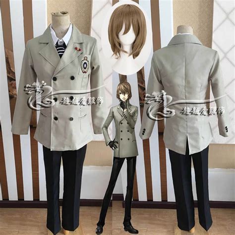 2020 Anime Persona 5 P5 Goro Akechi School Uniform Suit Cosplay Costume