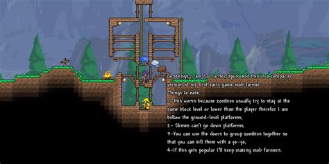 Early Game Mob Farm (Version 2.0) : Terraria