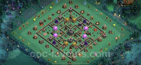 Farming Base Th9 Max Levels With Link Anti Air Dragon Hybrid Town