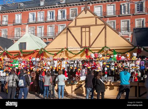 Christmas Market Plaza Mayor Madrid Spain Stock Photo 47770108 Alamy