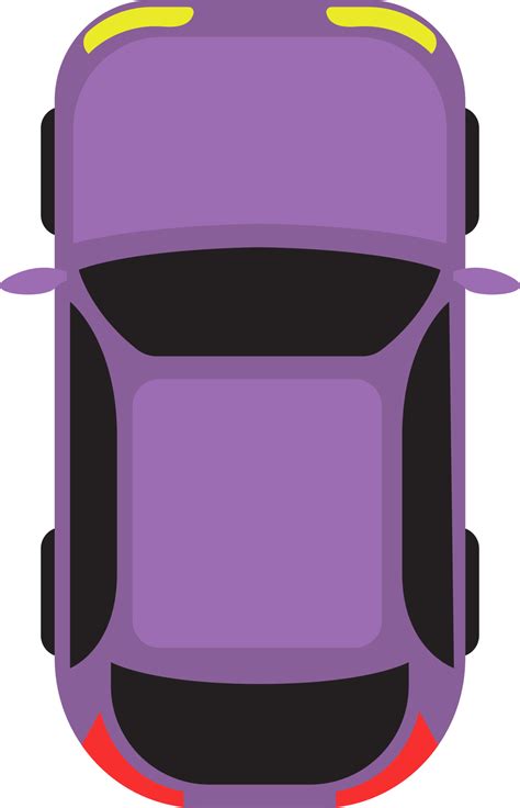 Car top view clipart design illustration 9383912 PNG