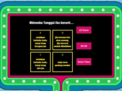 Bersatu Dalam Keberagaman Di Sekolah Gameshow Quiz