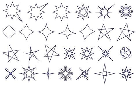 Premium Vector Hand Drawn Doodle Stars And Sparkles Symbols Illustration