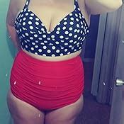 PinUp Angel Plus Size High Waist Vintage Retro Bikini Push Up Separate Swimwear Amazon Ca