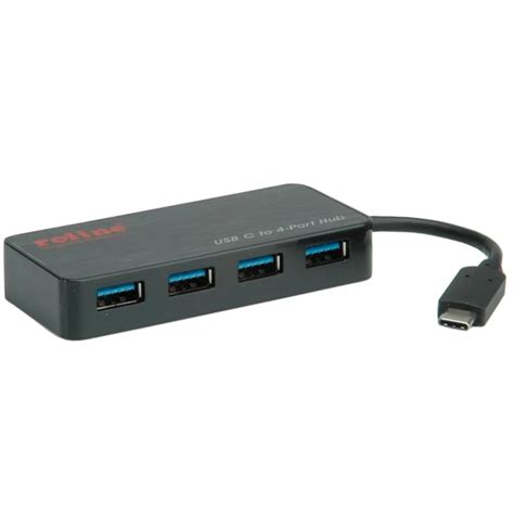 Roline Usb 32 Gen 1 Hub 4 Ports Type C Connection Cable With Power