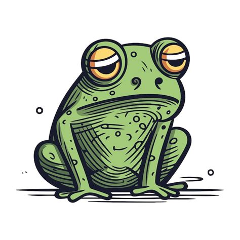 Ic Ne De Bande Dessin E De Grenouille Illustration Vectorielle D Une