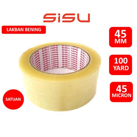 Jual Lakban Opp Tape Lakban Bening Sisu Tape Mm Yard Inch