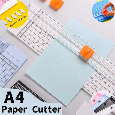 Jual Paper Cutter Pemotong Kertas Portable A4 And Refill Blade Alat