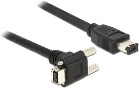 Delock Firewire 400 800 Kabel Met 6 Pins 9 Pins Schroefbare Haakse