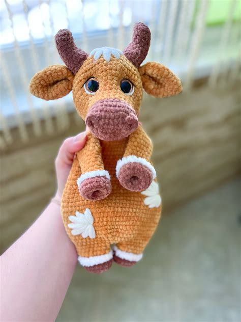 Crochet Snuggler Highland Cow Pattern Amigurumi Cow Pattern Cow