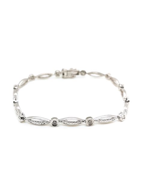 18k White Gold Diamond Bracelet Valuemax Jewellery