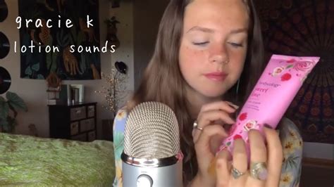 Gracie K Lotion Sounds Asmr Mouth Sounds And Hand Movements YouTube