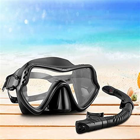 Sixyard Dry Snorkel Set For Women And Men Anti Fog Tempered Glass