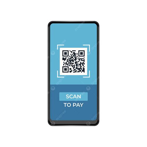 Scan To Pay With Smartphone And Qr Code In Blue Black White Color