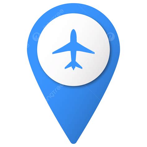 Pin Lokasi Bandara Dengan Warna Biru Muda Pin Lokasi Bandara Map Png Dan Vektor Dengan