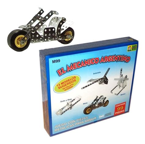 Juego Para Armar Metalico El Mecanico Argentino Pz Mecano Planeta