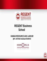 Bcom Honours Hrlrm Ppt Regent Business School Human