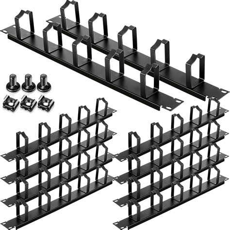 Wenqik 10 Pcs 1u 5 D Rings Cable Manager 19 Server Rack