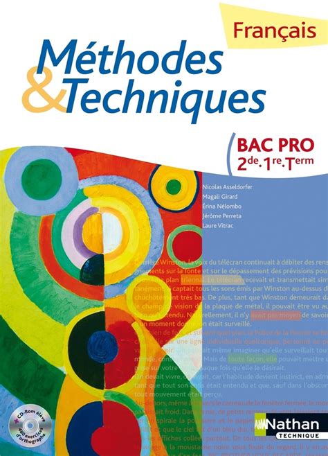 Français Méthodes Et Techniques 2e1retle Bac Pro Biblio Manuels