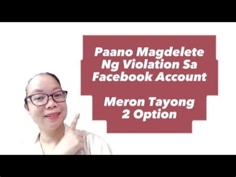 Paano Mag Delete Ng Violation Sa Facebook Account Mo Firstvideo YouTube