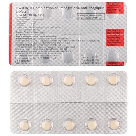 Glyxambi Mg Mg Tablet Boehringer Ingelheim Tablets In Strip