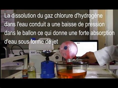 Dissolution d un gaz dans l eau Expérience du jet d eau YouTube