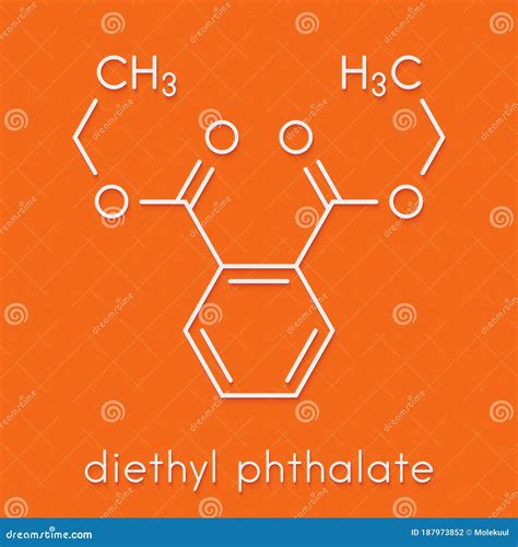 Molécula De Plastificante Dep De Ftalato De Dietilo Fórmula