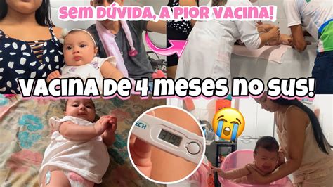 Vacina de 4 meses febre altíssima reações e os cuidados que tive