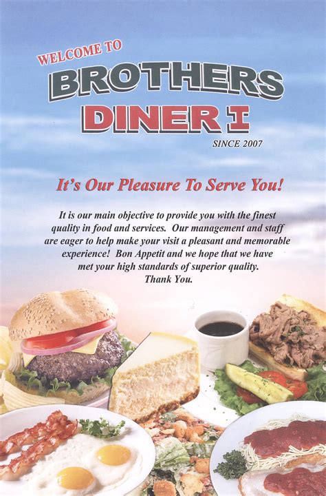 Our Menu - Brothers Diner