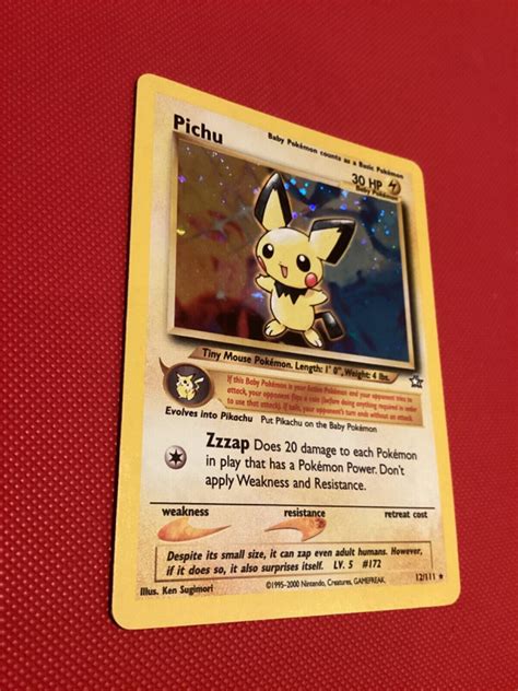 Pichu Holo Rare Neo Genesis Pokemon Card Nm M