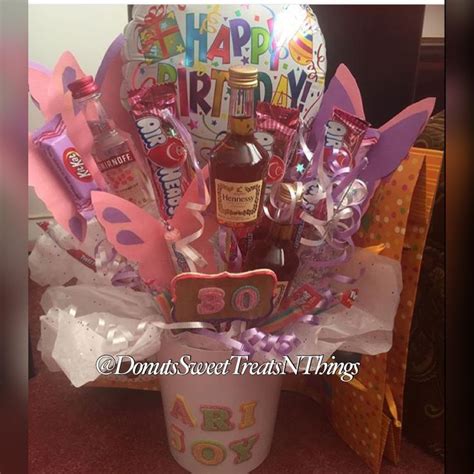 Made A Candy And Alcohol Bouquet For The Bestie She Loved It Alcohol Bouquet Hennessy