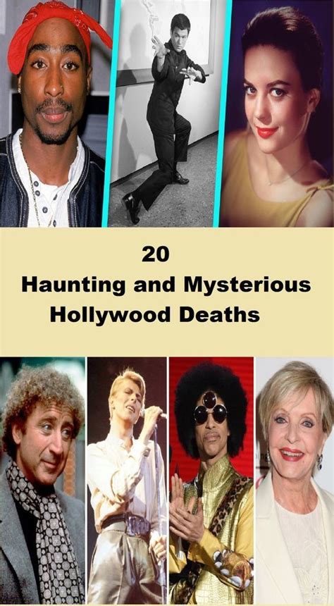 20 Haunting And Mysterious Hollywood Deaths Funny Pin