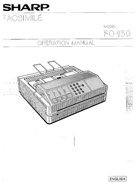 Sharp Fo 150 Operation Manual Pdf Download Manualslib