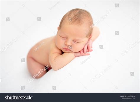 Charming Naked Baby Sleeping On White Stock Photo Shutterstock
