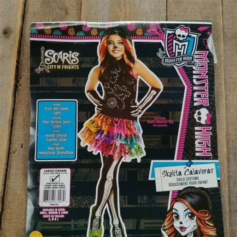 Monster High Skelita Calaveras Costume Large 12 14 - Gem