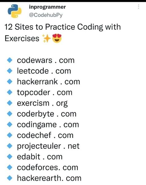 12 Sites To Practice Coding With Exercise 🤩🧑‍💻 In 2024 Learn Computer Coding Learn Coding