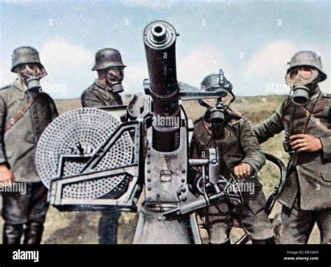 The contemporary colorized German propaganda photo shows German ...