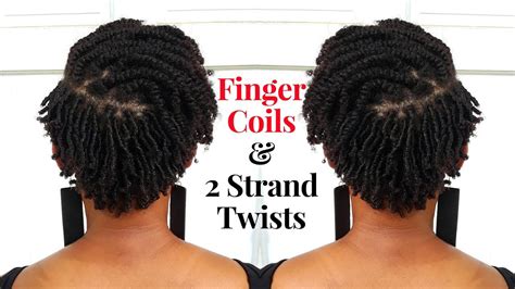 Short Tapered Natural Hair Episode 1 Finger Coils And 2 Strand Twists