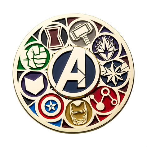 Marvel Avengers Hero Logos Exclusive Enamel Spinning Pin Eventeny