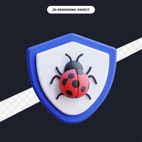 Premium Psd 3d Rendering Antivirus Icon Illustration