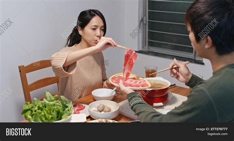 Couple Having Hot Pot Image Photo Free Trial Bigstock