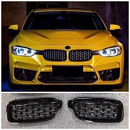 Parrillas Bmw Serie 3 F30 12 18 Diamante Negro Brillante Meses Sin