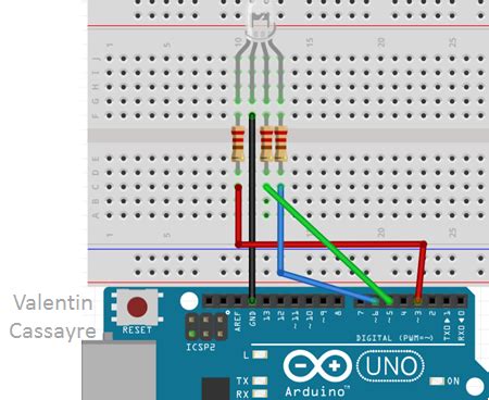 Allumer Une RGB LED 4 Broches Avec Un Arduino Valentin Cassayre