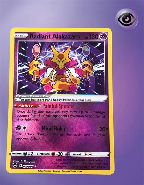 Radiant Alakazam Silver Tempest 059 195 TCG Coleccionistas