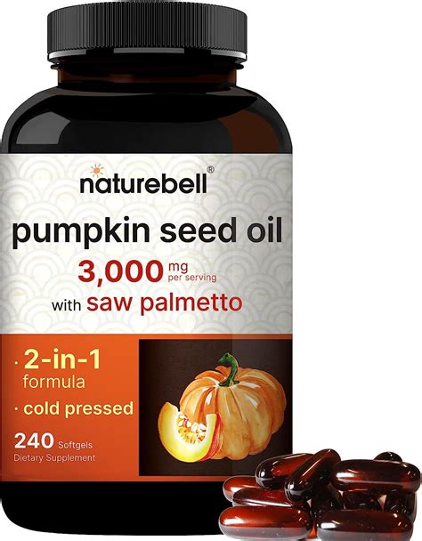 Naturebell Virgin Pumpkin Seed Oil 3000mg Per Serving With